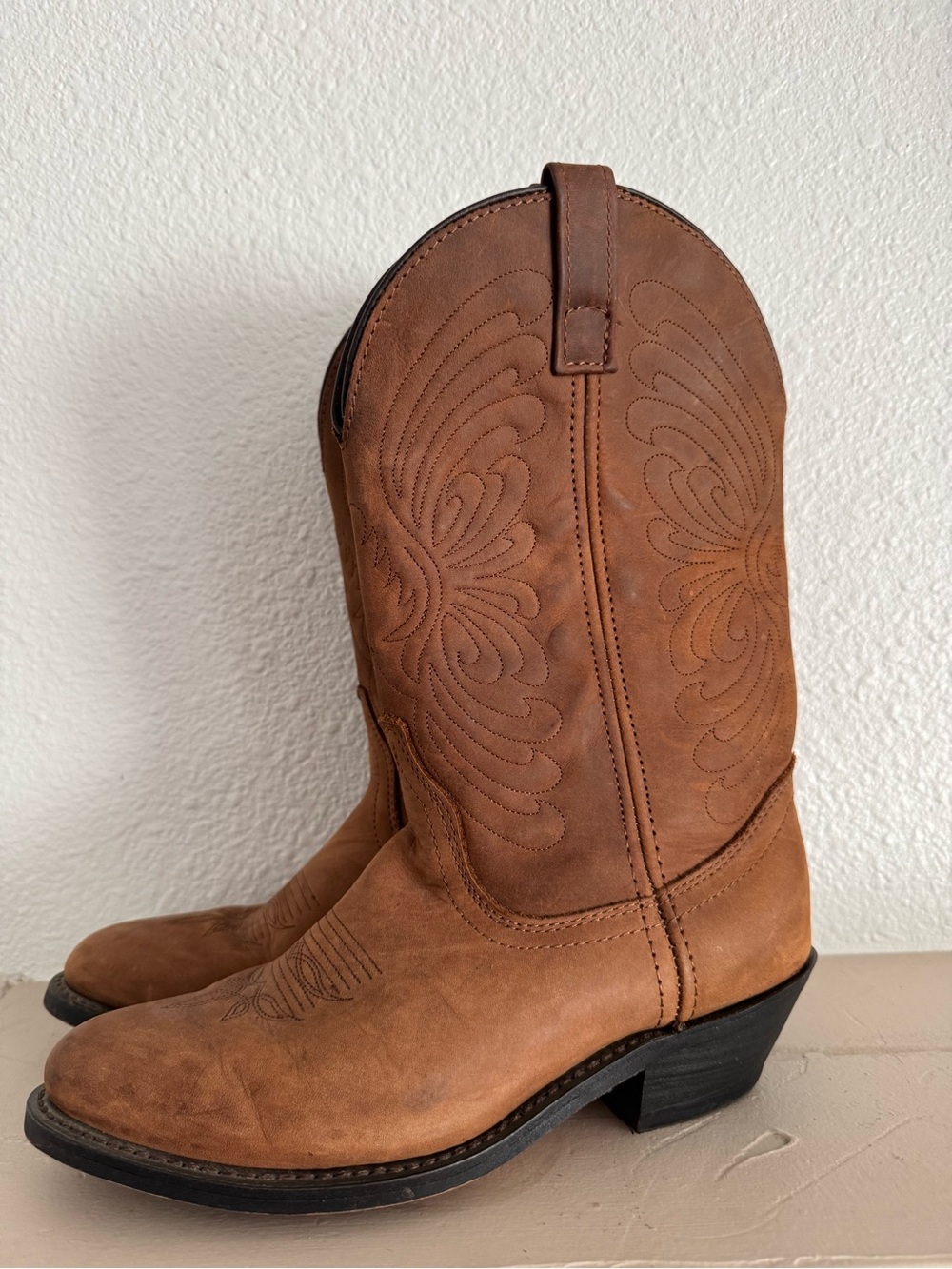 Women’s Brown Leather Western Cowboy Boots